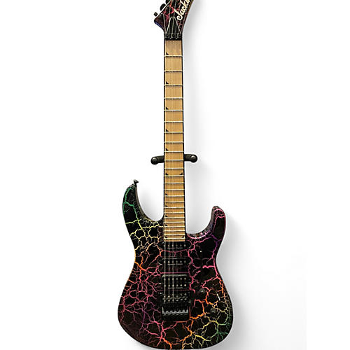 Used Jackson Pro Series Soloist SL3M Rainbow Crackle Solid Body Electric Guitar Rainbow Crackle