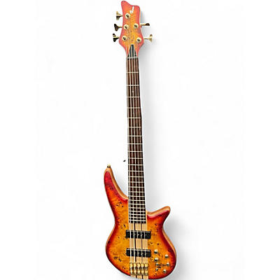 Used Jackson Pro Series Spectra Bass SB V Poplar Burl Transparent Cherry Burst Electric Bass Guitar