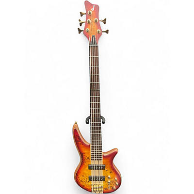 Used Jackson Pro Series Spectra Bass V Trans Red Electric Bass Guitar