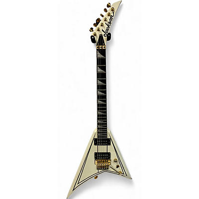 Used Jackson RR3 PRO SERIES Rhoads IVORY W/BLACK PINSTRIPES Solid Body Electric Guitar