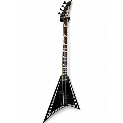 Used Jackson RRB IV BLACK WITH WHITE PINSTRIPE Electric Bass Guitar