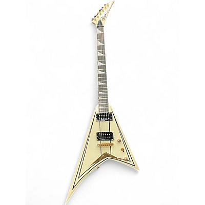 Used Jackson RRT Randy Rhoads Pro Series Ivory with Black Pinstripe Solid Body Electric Guitar