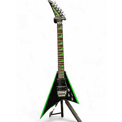 Jackson Used Jackson RRX24 Black with Green Bevels Solid Body Electric Guitar