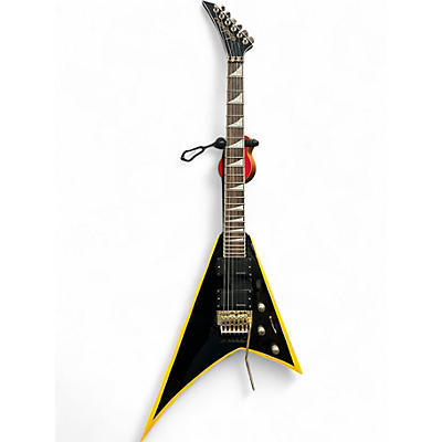 Used Jackson RRX24 Rhoads Black with Yellow Trim Solid Body Electric Guitar
