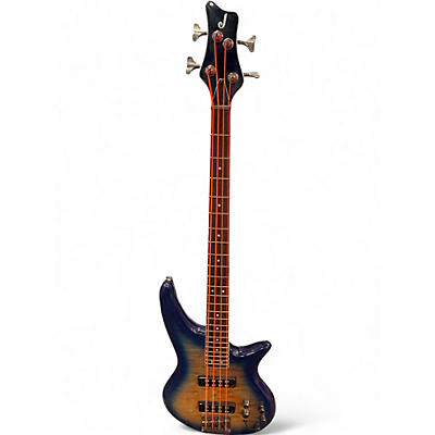 Jackson Used Jackson SBXQ Amber Blue Burst Electric Bass Guitar