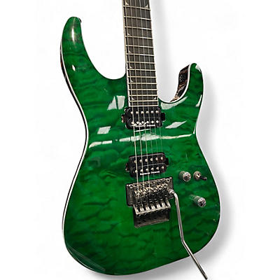 Used Jackson SL2Q Pro Series Soloist MAH Transparent Green Solid Body Electric Guitar