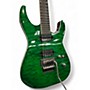 Used Jackson SL2Q Pro Series Soloist MAH Transparent Green Solid Body Electric Guitar Transparent Green