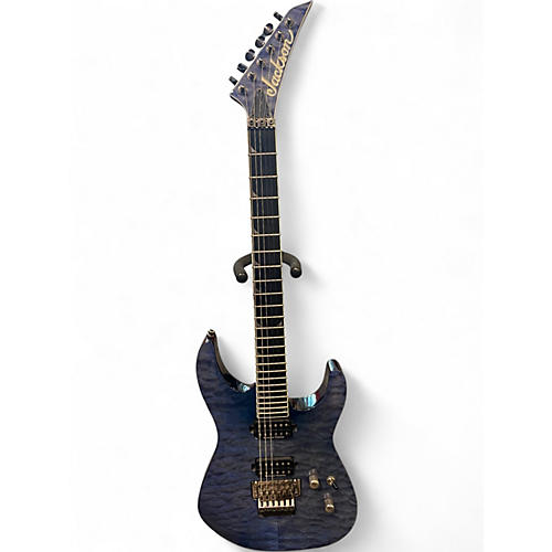 Used Jackson SL2Q Pro Series Soloist Quilted blue top Solid Body Electric Guitar Quilted blue top