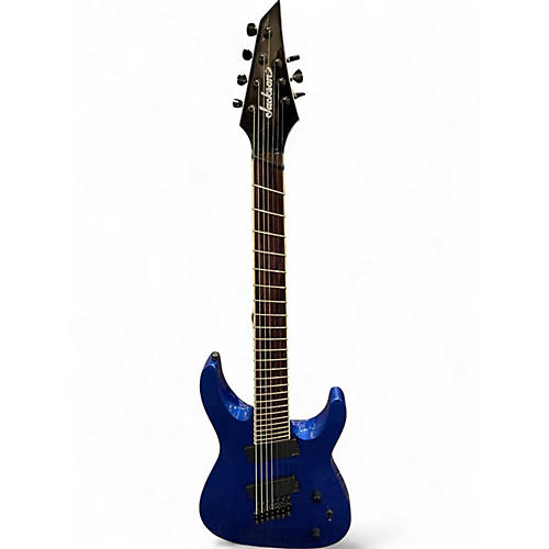 Used Jackson SLAT 7 BLUE METALLIC Solid Body Electric Guitar BLUE METALLIC