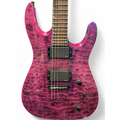 Used Jackson SLATTXMG3 Soloist Transparent Magenta Solid Body Electric Guitar