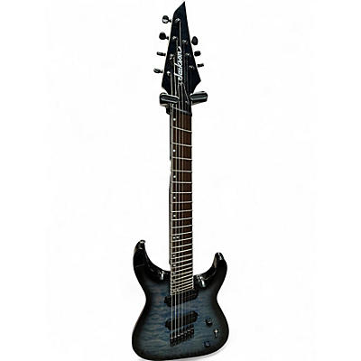 Used Jackson SLATX7Q MS Trans Blue Solid Body Electric Guitar