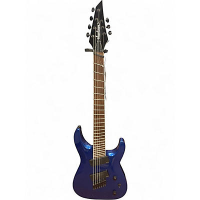 Used Jackson SLATXF7 Soloist 7 String Metallic Blue Solid Body Electric Guitar