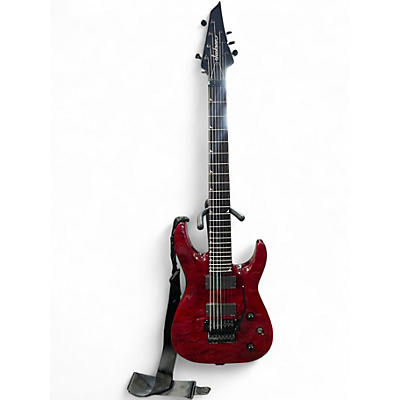 Used Jackson SLATXMGQ3-7 7 String Trans Red Solid Body Electric Guitar