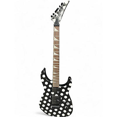 Used Jackson SLX Soloist Black With White Polka Dots Solid Body Electric Guitar