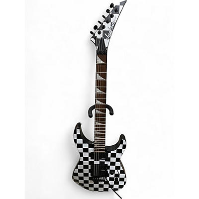 Used Jackson SLX Soloist Black and White Solid Body Electric Guitar