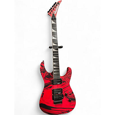 Used Jackson SOLOIST SLX DX RED AND BLACK SWIRL Solid Body Electric Guitar