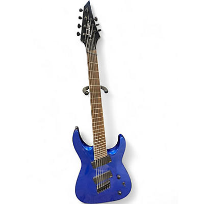 Used Jackson X SERIES SOLOIST FAN FRET SLAT 7 Metallic Blue Solid Body Electric Guitar