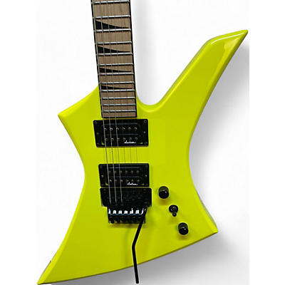 Jackson Used Jackson X Series Kelly KEXM Neon Green Solid Body Electric Guitar