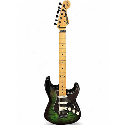 Used Jackson X Series Signature Adrian Smith Transparent Green Burst Solid Body Electric Guitar