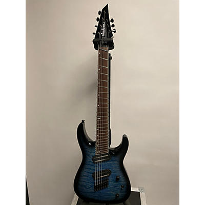 Jackson Used Jackson X Series Soloist Arch Top SLATX7Q MS 7-String Multi-Scale Transparent Blue Burst Solid Body Electric Guitar