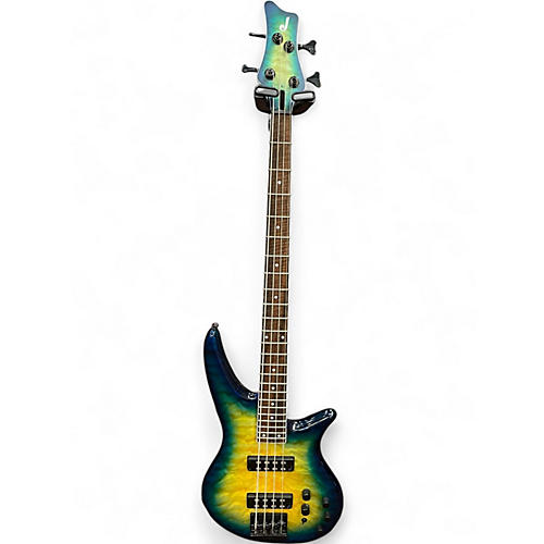 Used Jackson  X Series Spectra SBXQ IV Amber Blue Burst Electric Bass Guitar Amber Blue Burst