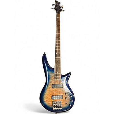 Used Jackson X Series Spectra SBXQ IV Blue Burst Electric Bass Guitar