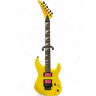 Used Jackson dk2xr Graffiti Yellow Solid Body Electric Guitar