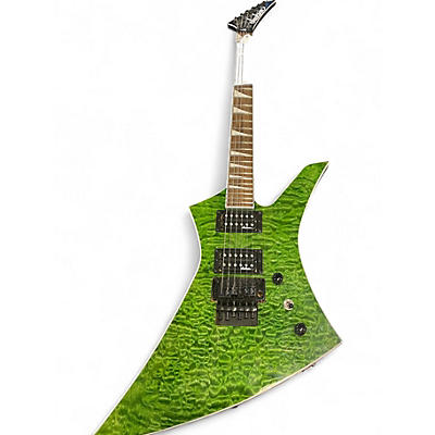 Used Jackson kexq Trans Green Solid Body Electric Guitar