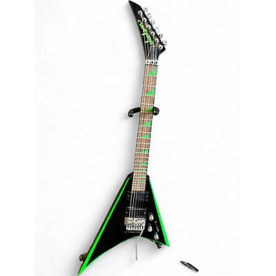 Used Jackson rrx24 black neon green Solid Body Electric Guitar