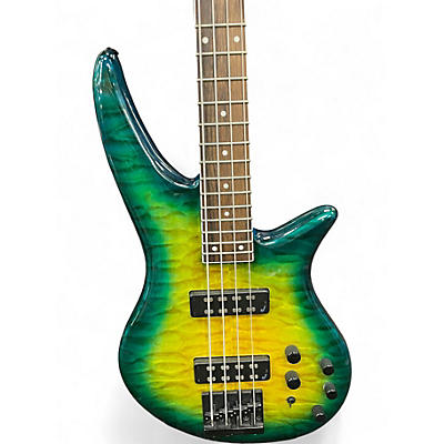 Used Jackson x series spectra amber blue burst Electric Bass Guitar