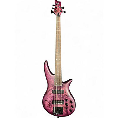 Used Jackson x series spectra sbxp v Trans Purple Electric Bass Guitar