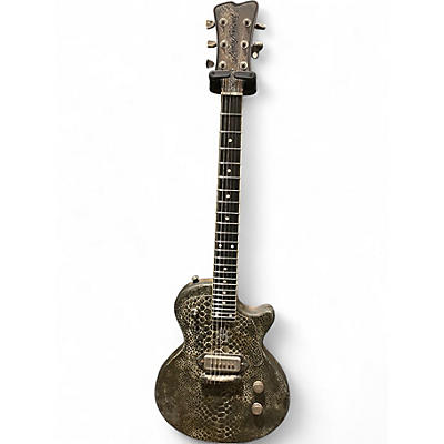 Used James Trussart STEELDEVILLE JUNIOR RUSTY SNAKESKIN ENGRAVED Hollow Body Electric Guitar
