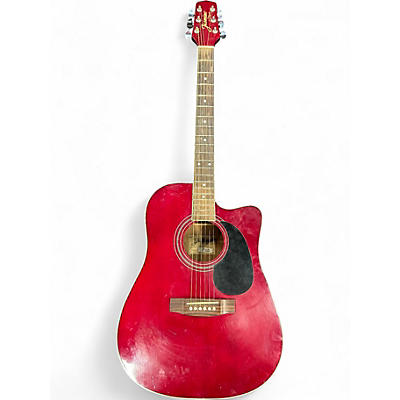 Used Jasmine ES35C Wine Red Acoustic Electric Guitar