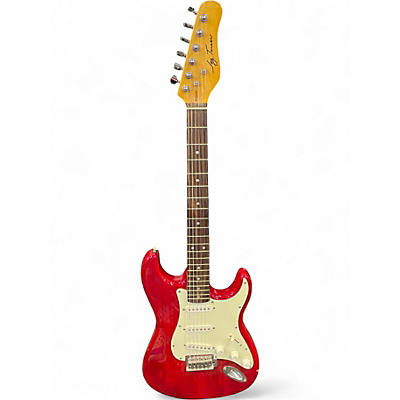 Used Jay Turser Double Cut Candy Apple Red Solid Body Electric Guitar