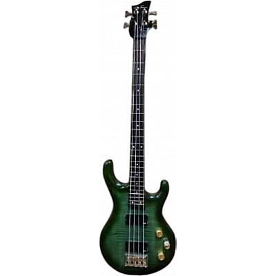 Used Jay Turser Double Cut Green Electric Bass Guitar