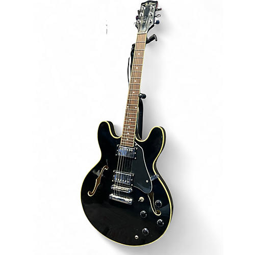 Used Jay Turser ES335 Style Black Hollow Body Electric Guitar Black