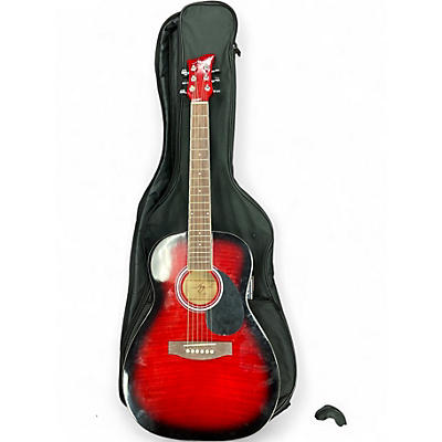 Used Jay Turser JJ43F Red Acoustic Guitar