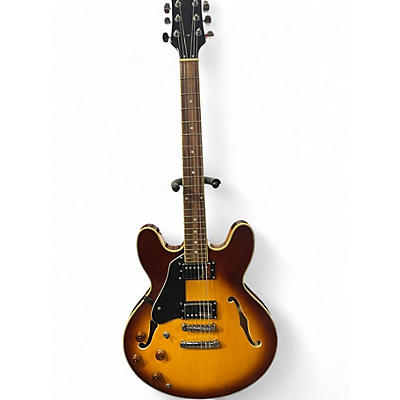 Used Jay Turser JT133 2 Tone Sunburst Hollow Body Electric Guitar