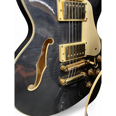 Used Jay Turser JT134 Trans Black Hollow Body Electric Guitar