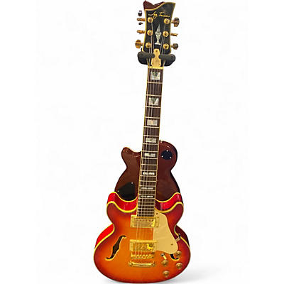 Used Jay Turser JT134DC Burst Hollow Body Electric Guitar