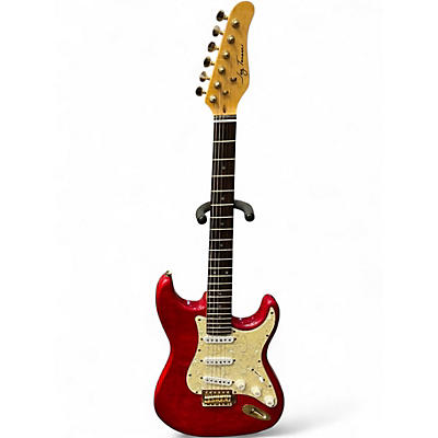 Used Jay Turser JT300 Transparent Red Solid Body Electric Guitar