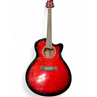 Used Jay Turser JTA424 RED BURST Acoustic Guitar