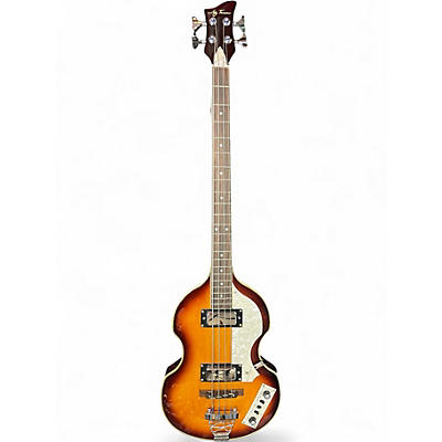 Used Jay Turser JTB2B 3 Tone Sunburst Electric Bass Guitar