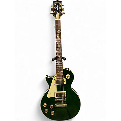 Used Jay Turser Left-Handed Single Cut Style Trans Green Solid Body Electric Guitar