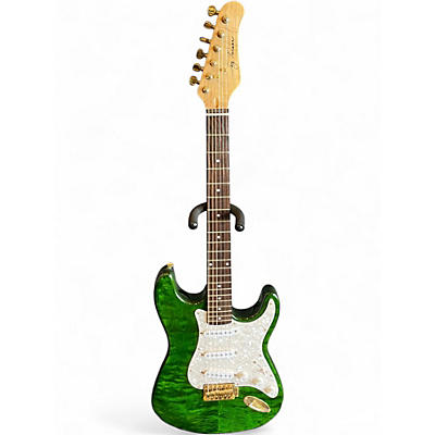 Used Jay Turser Stratocaster Style Emerald Green Solid Body Electric Guitar
