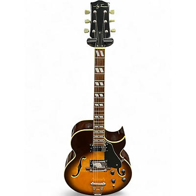 Used Jay Turser jt-136 2 Color Sunburst Hollow Body Electric Guitar