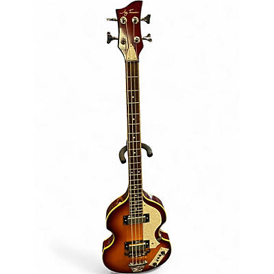 Used Jay Turser violin bass 2 Color Sunburst Electric Bass Guitar
