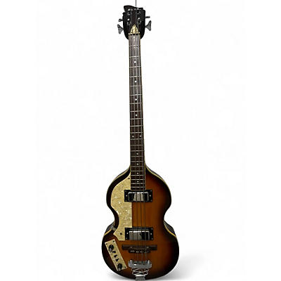 Used Jay Turser violin bass left handed Vintage Sunburst Electric Bass Guitar