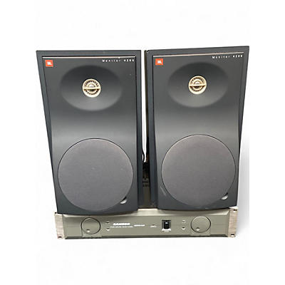 Used Jbl 4206 pair with samson servo 240 amp and cables Unpowered Monitor