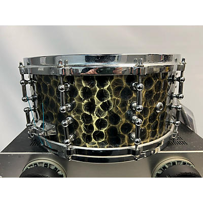 Used Joe Montineri 14X6.5 Hand Hammered Snare Drum Steel